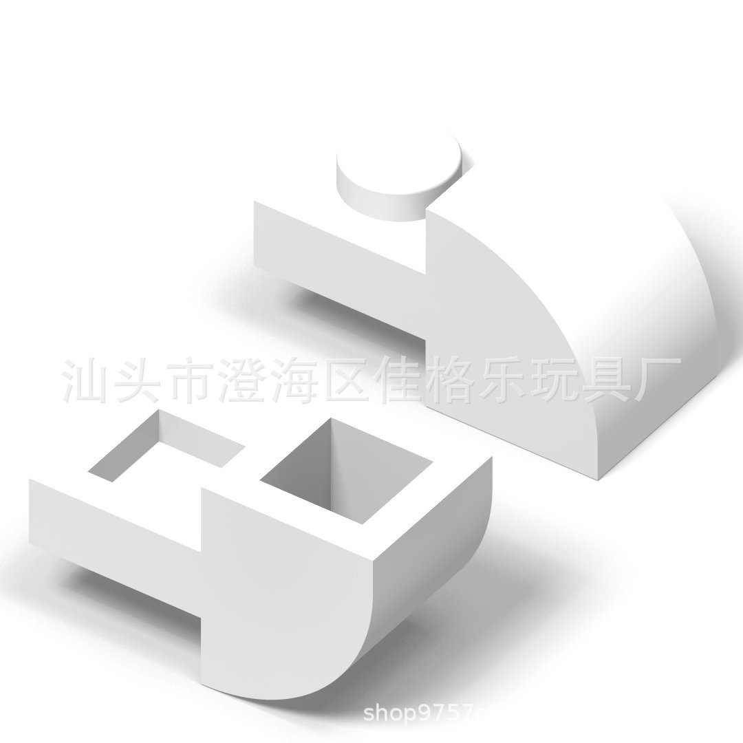 【50G起订】跨境MOC积木兼容乐高5841积木1x2x2/3 弧形砖 光面饰