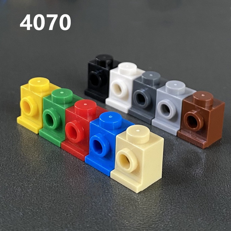 兼容积木小颗粒积木配件散件 4070零件 特殊件 方正2孔凹1孔砖