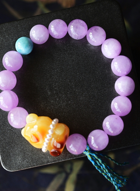 一斤钻戒天然紫锂辉18K金