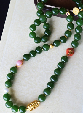 一斤钻戒天然和田碧玉18K金