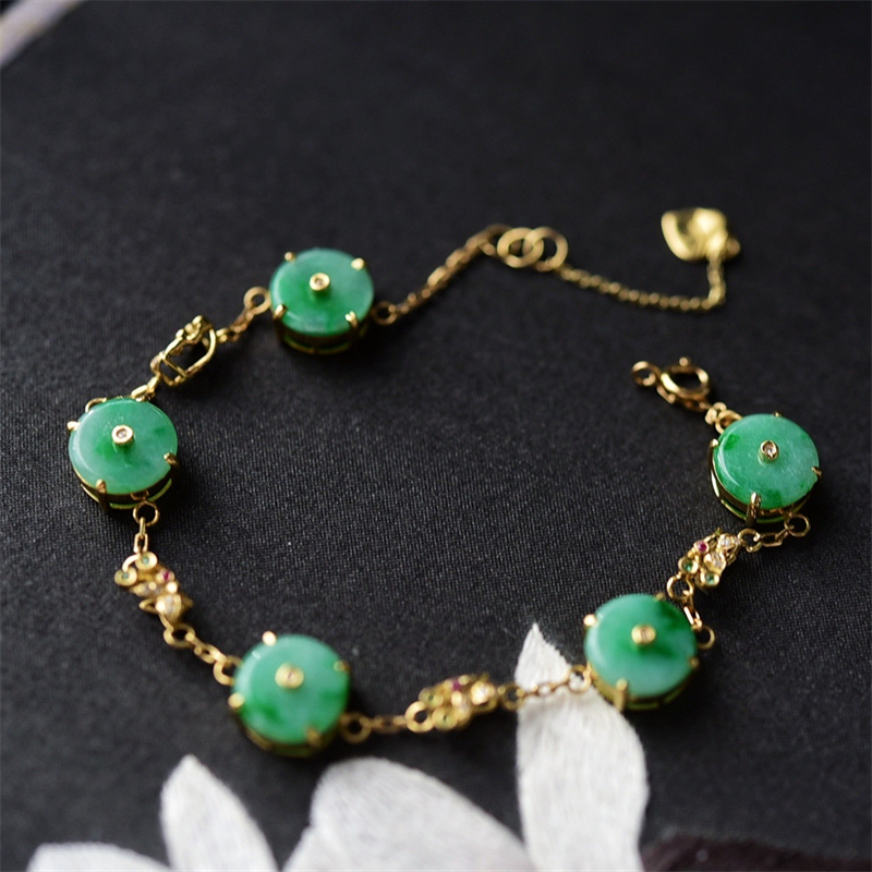 一斤钻戒天然缅甸A货翡翠手链