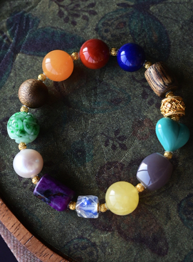 一斤钻戒天然多宝手串