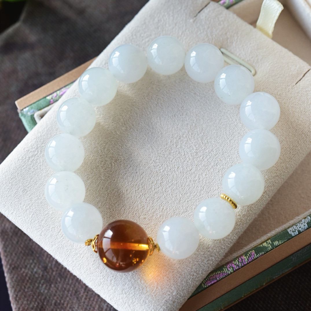 一斤钻戒 天然缅甸A货翡翠手串 清新大圆珠翡翠手串琥珀大珠18k金,珠宝/钻石/翡翠,手链/手串,淘宝优惠券,粉丝福利购,淘宝优惠卷