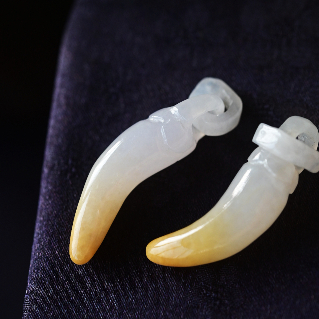 一斤钻戒 天然缅甸A货翡翠耳环 吊坠 镶嵌料