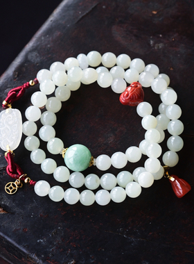 一斤钻戒天然和田白玉18K金