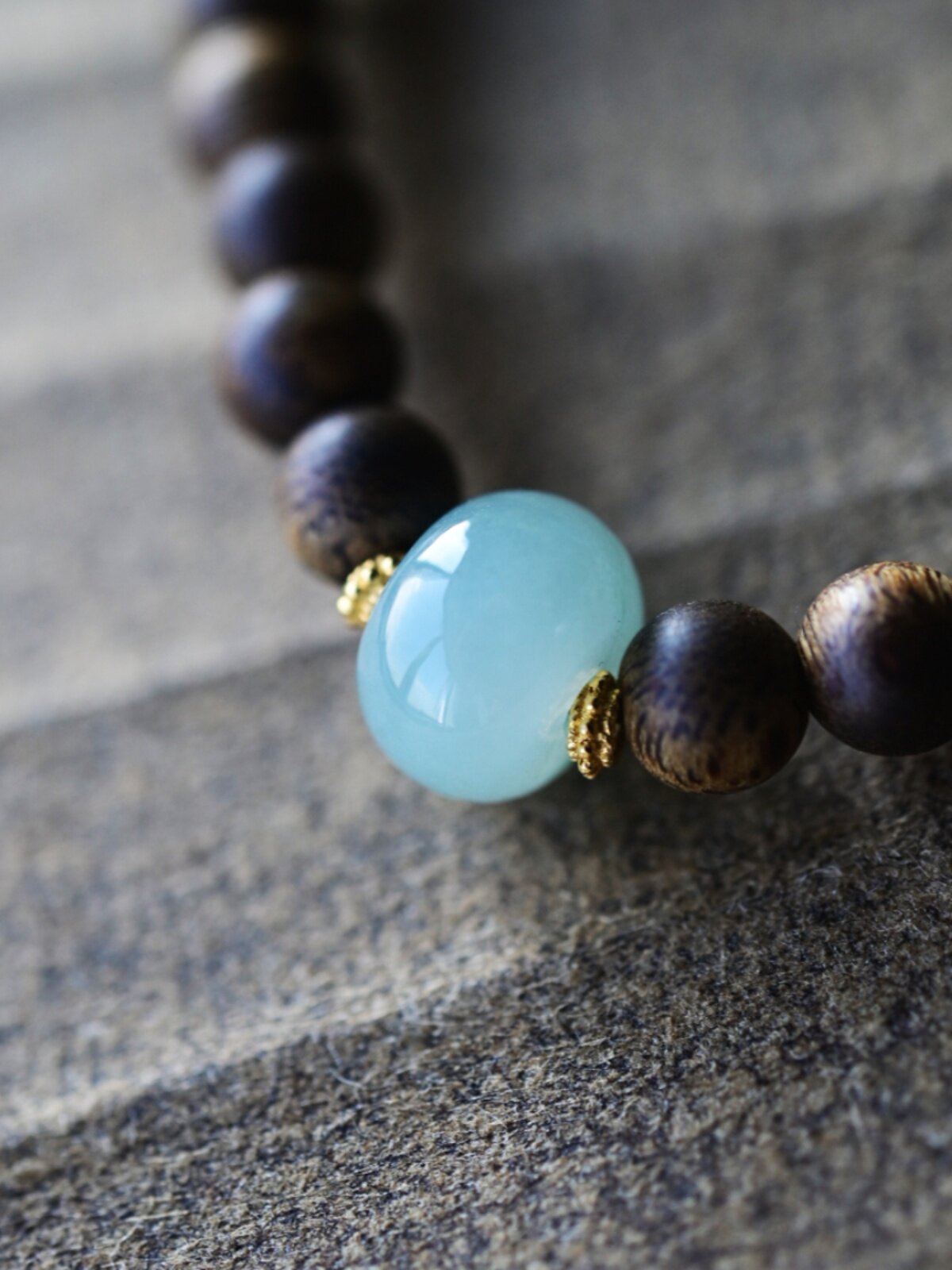 1파운드 다이아몬드 반지 100% 천연 침향 팔찌 풍부한 오일 경옥 옥 비즈 장식 18K 골드