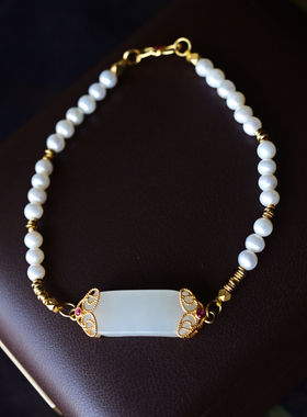 一斤钻戒天然和田白玉18K金