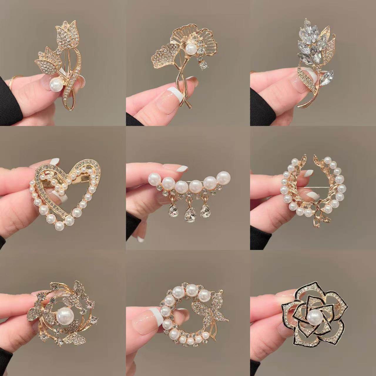 珍珠胸针女感高端轻奢批发别针气质固定衣服西装胸花珍珠装饰品