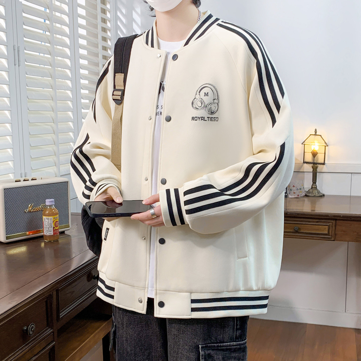 美式棒球服外套男生春秋季新款大学生青少年休闲夹克男装上衣潮牌