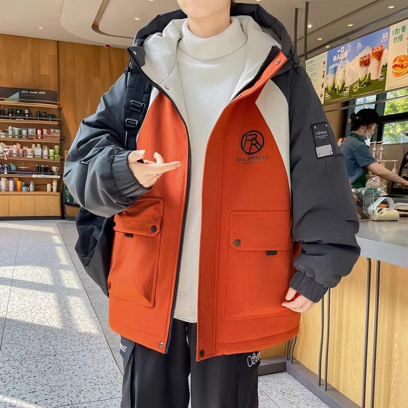 春秋季新款外套男孩初高中学生青少年潮流帅气大童男装夹克冲锋衣