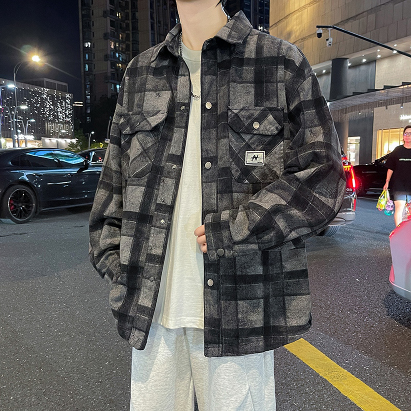 不起球不褪色夹克宽松帅气男生潮