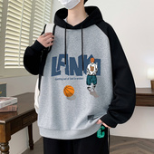 t恤大童宽松青少年男装 卫衣男孩初高中学生长袖 上衣服 新款 春秋季