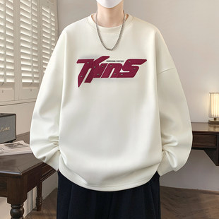 春秋季卫衣男孩初中高中学生长袖t恤青少年帅气大童男装圆领上衣