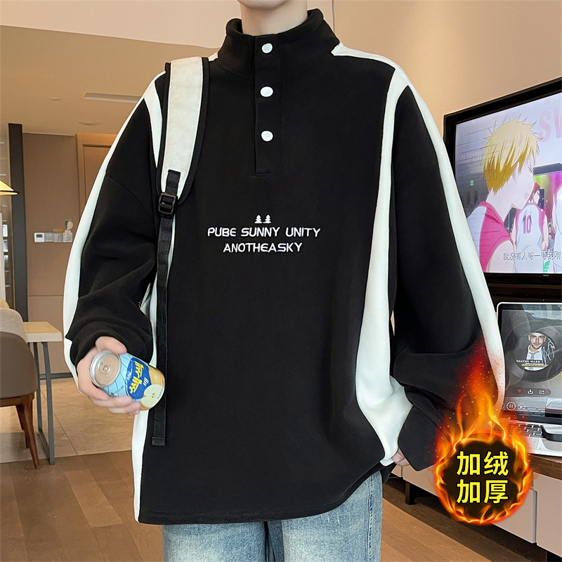 不起球不褪色加绒加厚保暖卫衣潮