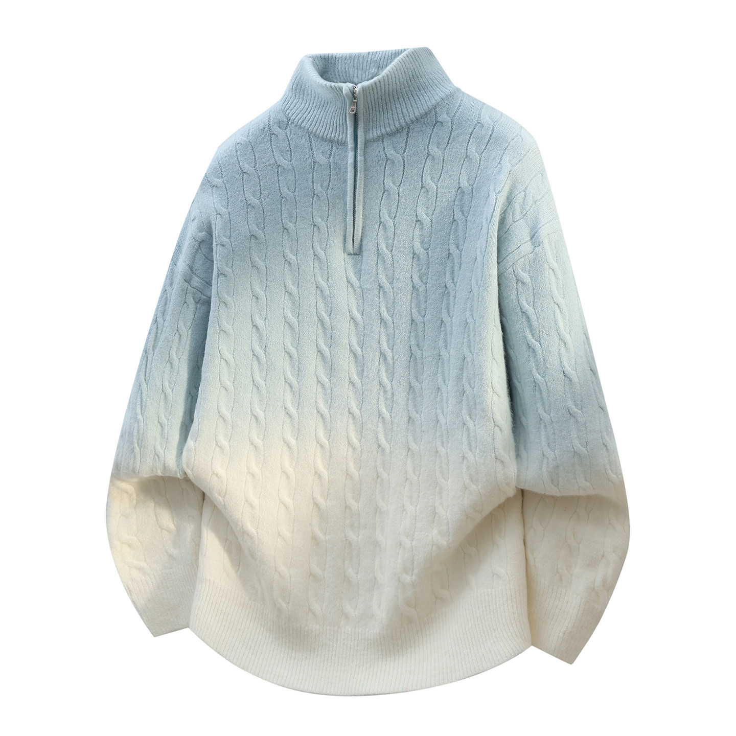 半拉链立领毛衣男孩秋冬季新款线衣青少年学生加厚保暖针织打底衫