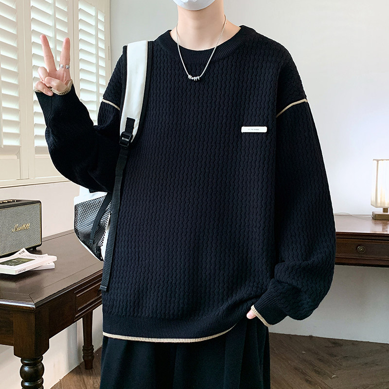 加厚保暖毛衣宽松潮流男生针织衫