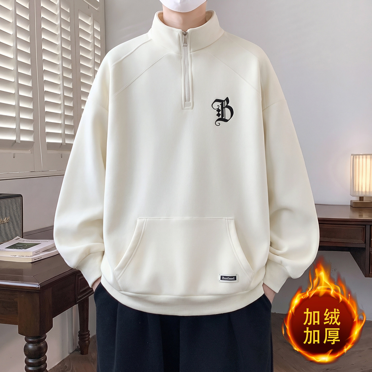 不起球不褪色卫衣宽松帅气男生潮
