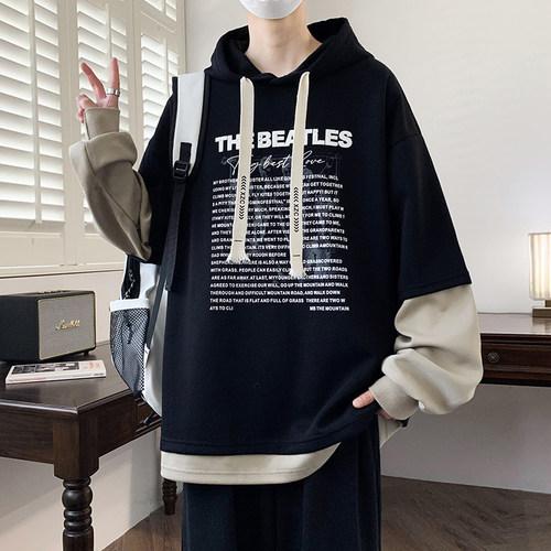 不起球不褪色卫衣连帽男装打底衫