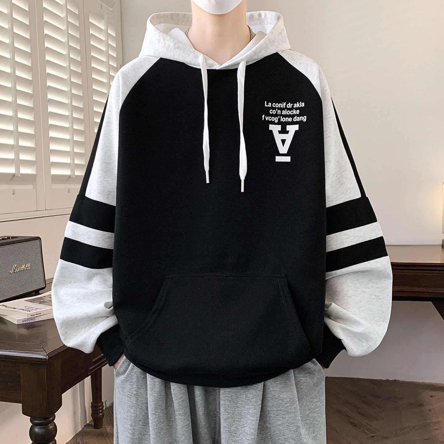 卫衣男孩2026新款春秋季连帽初高中学生青少年大童潮牌上衣服男装