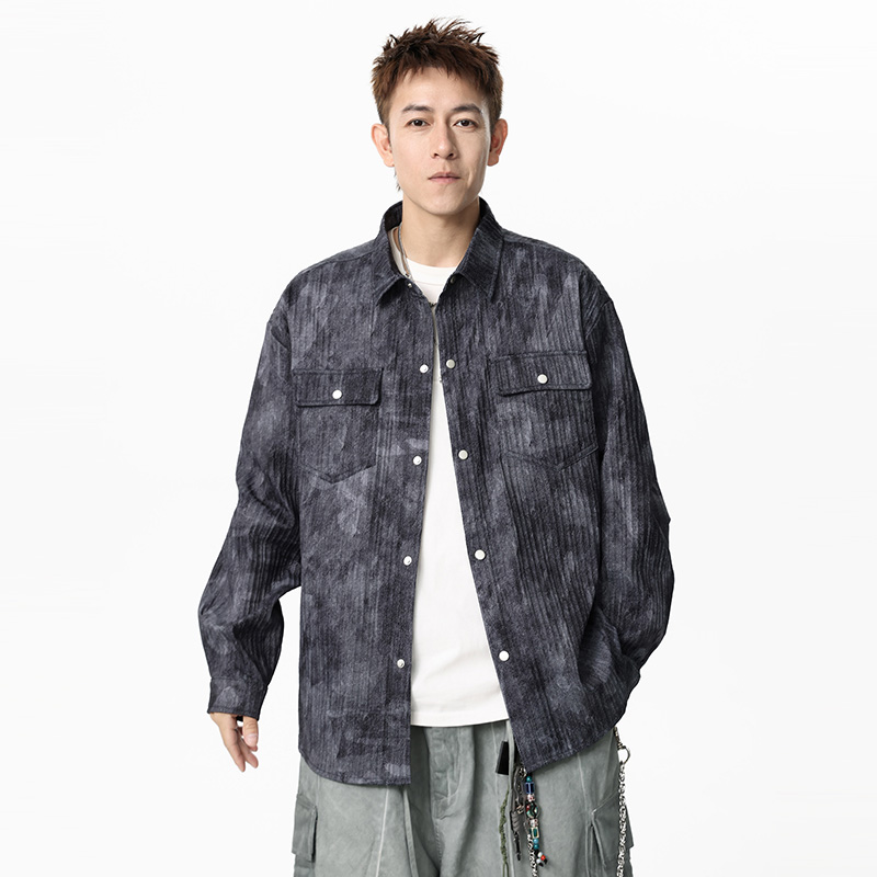 不起球不褪色夹克宽松帅气男生潮