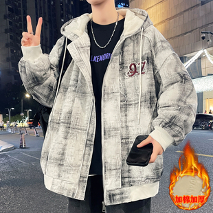 秋冬季新款棉衣外套男孩大学生青少年潮流加棉加厚帅气棉服男装士