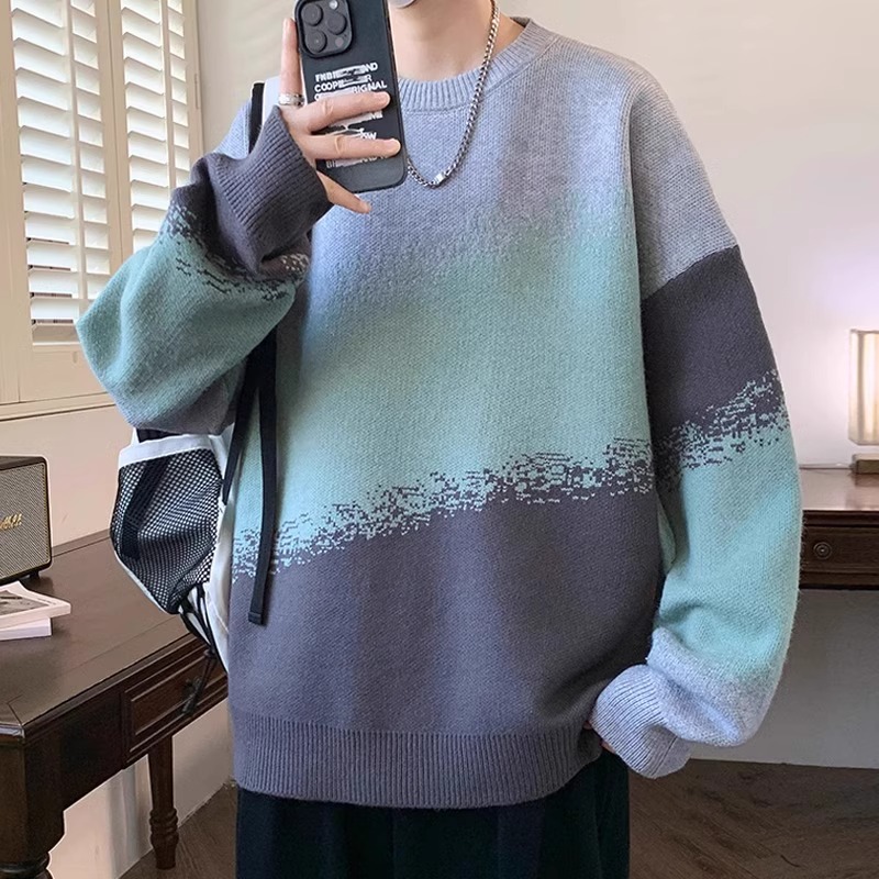 加厚保暖毛衣宽松潮流男生针织衫