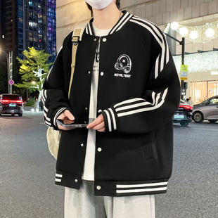 春秋季新款棒球服男生青少年学生休闲宽松潮流美式外套夹克男装士
