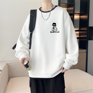 t恤男装 青少年卫衣男生初高中学生大童潮牌长袖 上衣服 新款 春秋季