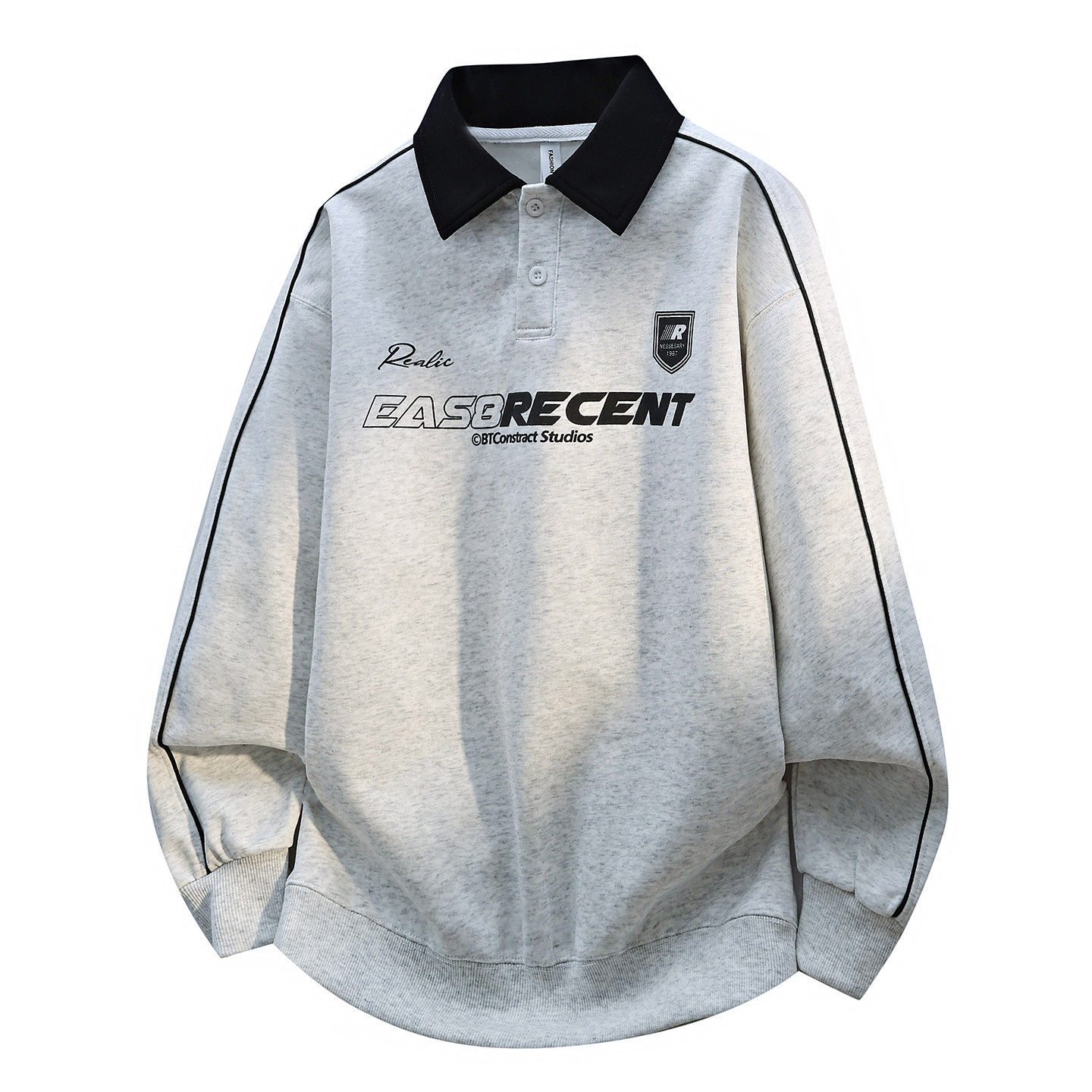 青少年翻领卫衣男生春秋季初中高中学生POLO衫大童帅气男装上衣服