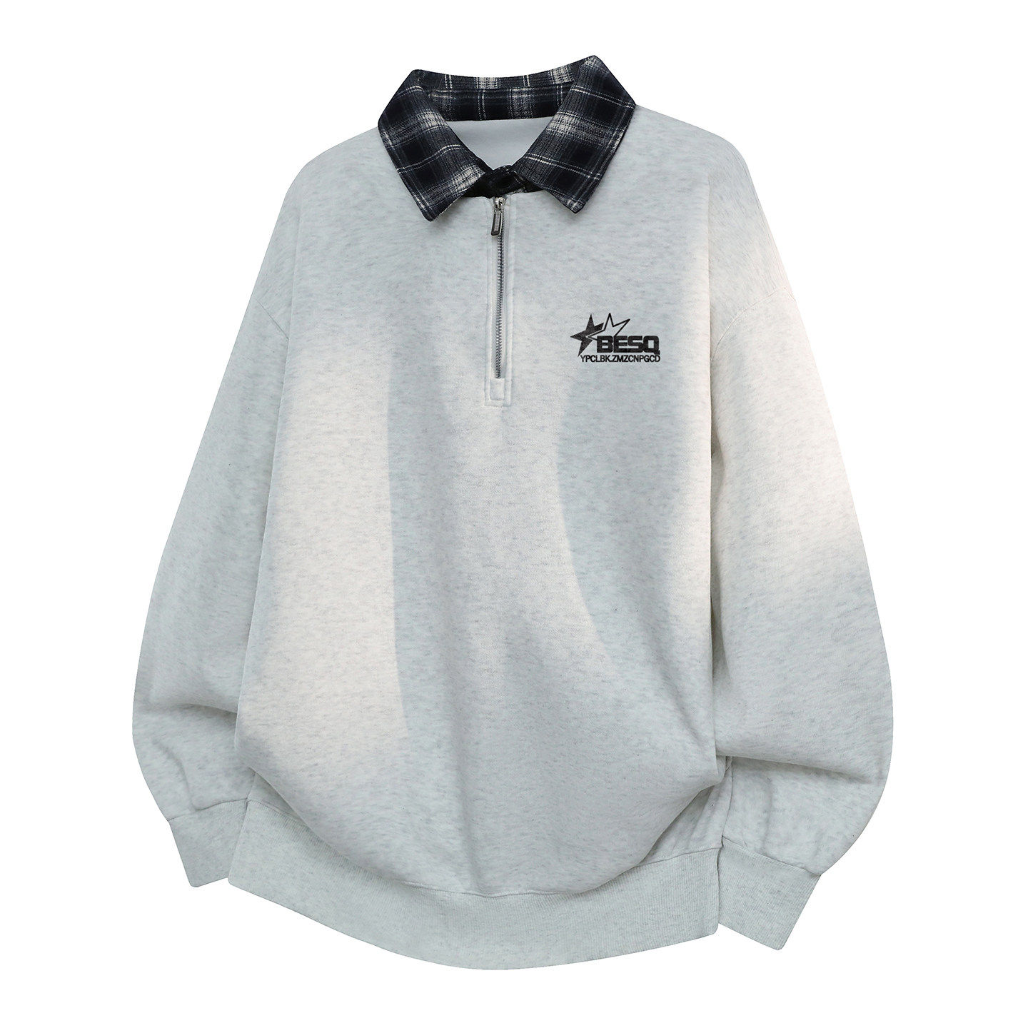 半拉链卫衣男生中学生春秋季新款青少年polo衫长袖t恤男装上衣服