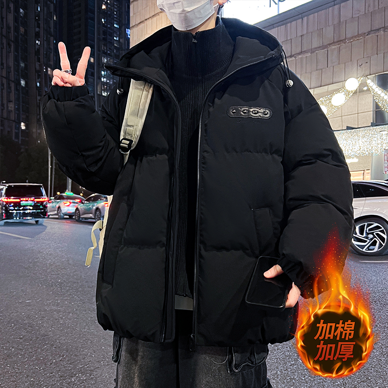 假两件棉服男孩冬季新款青少年大学生休闲保暖加厚棉衣男装士潮牌,男装,棉衣,淘宝优惠券,粉丝福利购,淘宝优惠卷