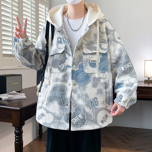 美式夹克春秋季新款男生初高中学生帅气青少年大童外套潮牌棒球服