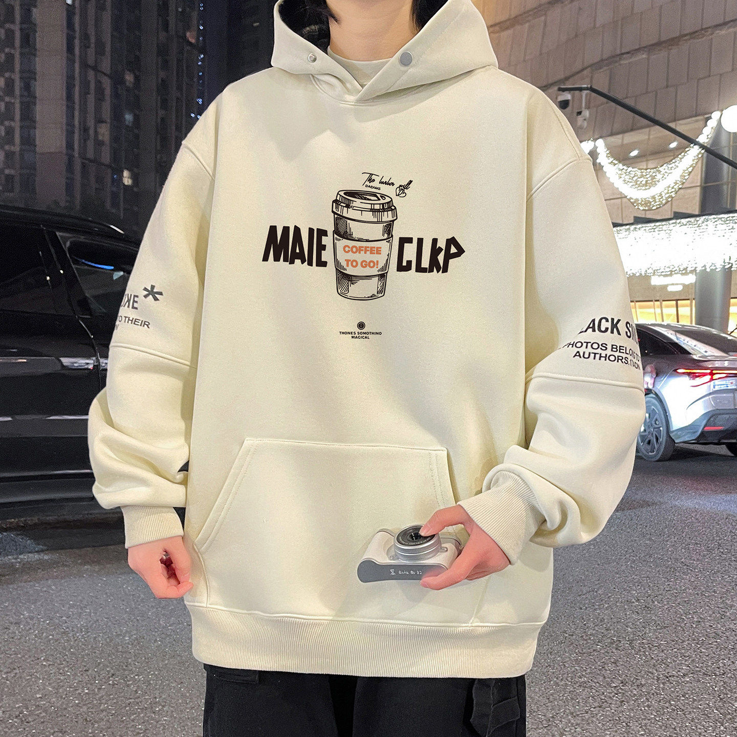 春秋款连帽卫衣男孩初中高中学生帅气外套青少年大童春装运动上衣