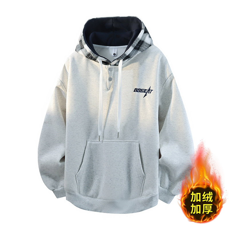 秋冬季新款美式连帽卫衣男生加绒加厚青少年上衣服潮流宽松打底衫,男装,卫衣,淘宝优惠券,粉丝福利购,淘宝优惠卷