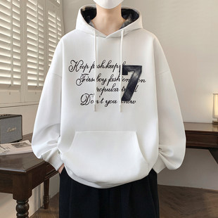 春秋季连帽卫衣男孩高中初中学生帅气外套青少年大童休闲运动上衣