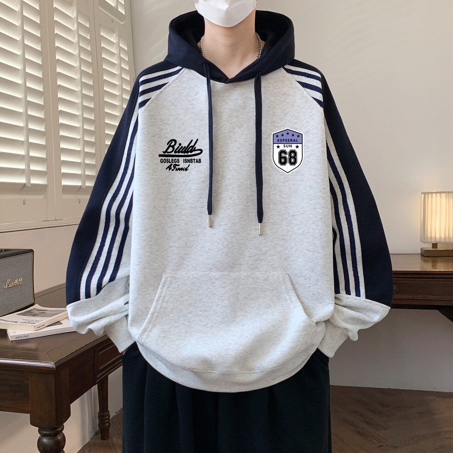 不起球不褪色卫衣宽松帅气男生潮