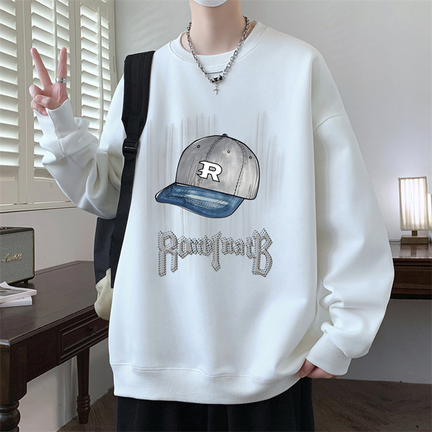 不起球不褪色卫衣宽松帅气男生潮