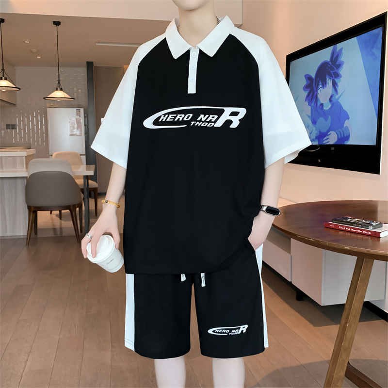 凉感透气青少年夏季短袖T恤套装