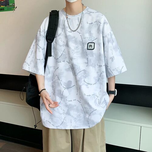 凉感透气青少年夏季宽松短袖T恤