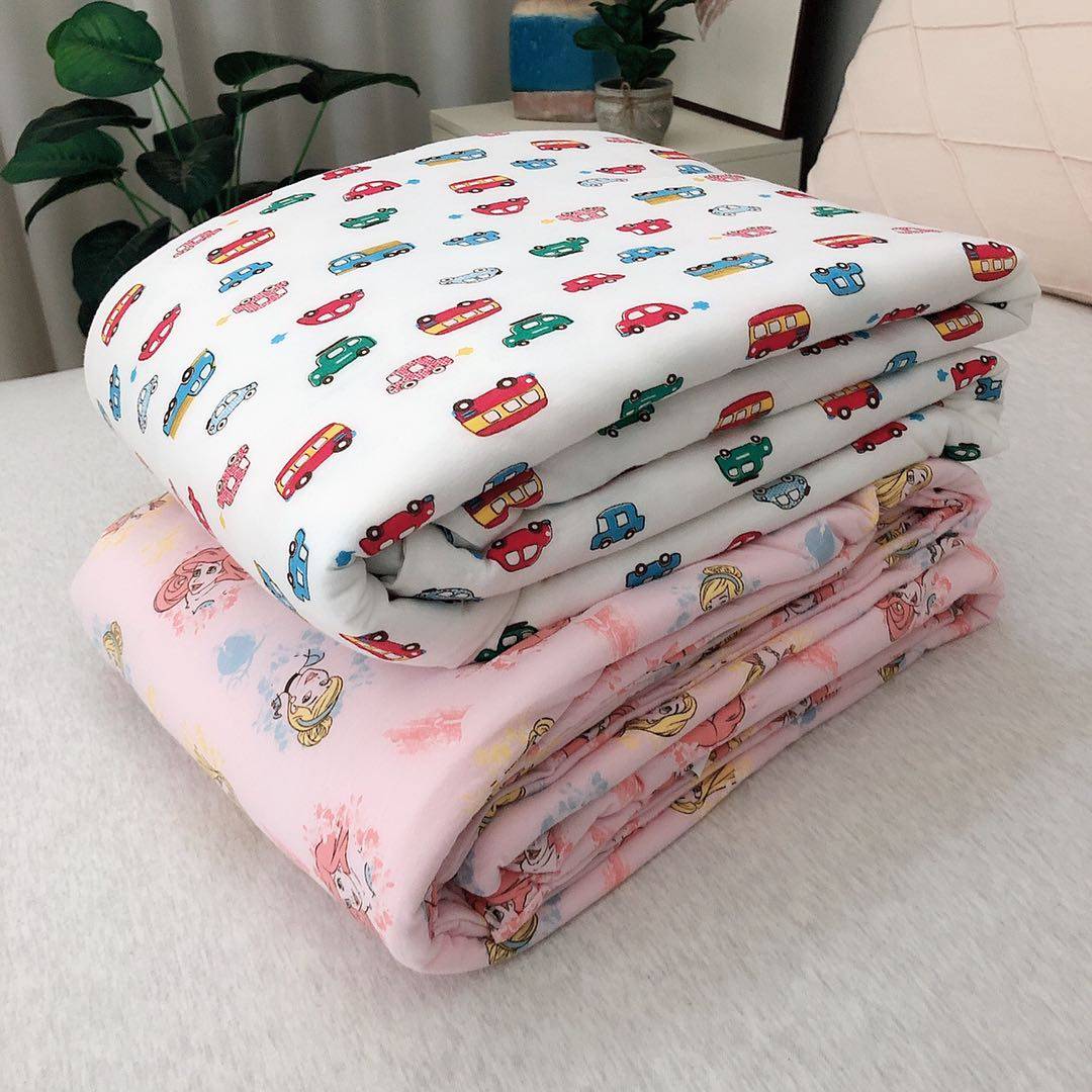 绵软~纯棉针织夹棉夏季童被120*150绗缝可机洗柔软幼稚园儿童被子