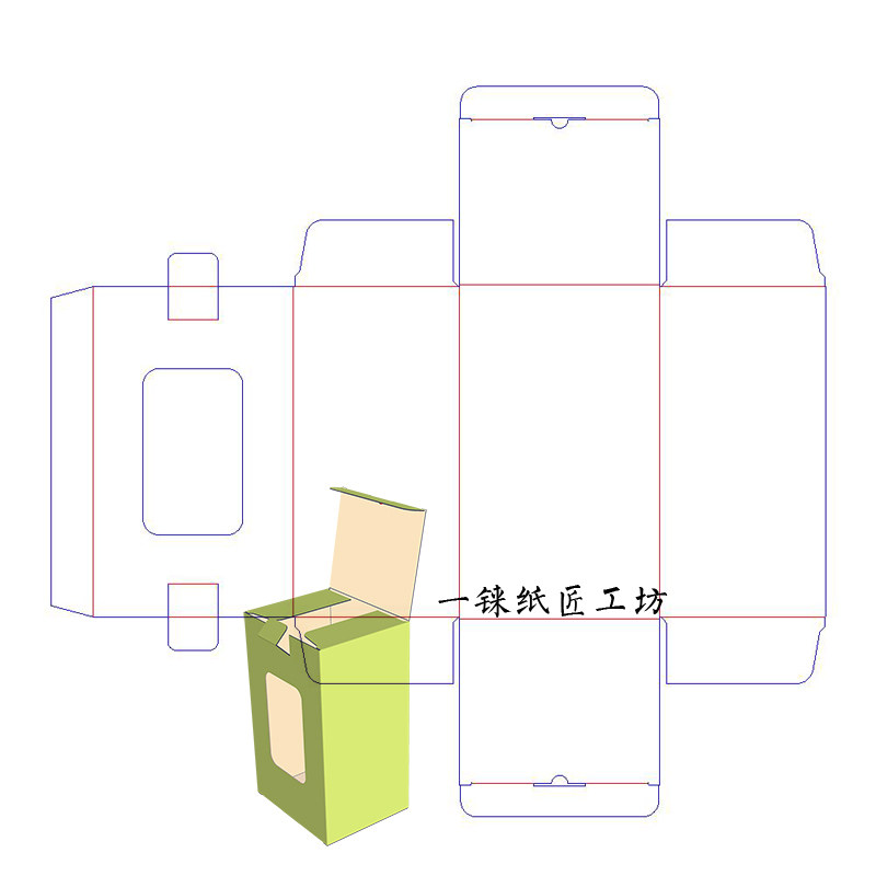 包装刀模图设计制作模板绘制纸盒纸箱平面折叠刀版图矢量素材打样
