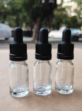 10ML透明玻璃滴管瓶丁氰胶头滴管瓶10ML精油瓶白色精油瓶精油空瓶