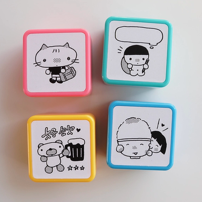 喷嚏士多原创彩色豆腐光敏印章