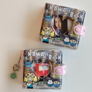 喷嚏士多原创 可爱之书三寸单格活页卡册 pvc相册拍立得小卡收纳