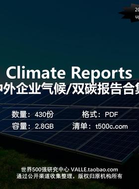 A5.中外企业【碳中和气候环境TCFD报告】合集（2.8GB,25.1更新）