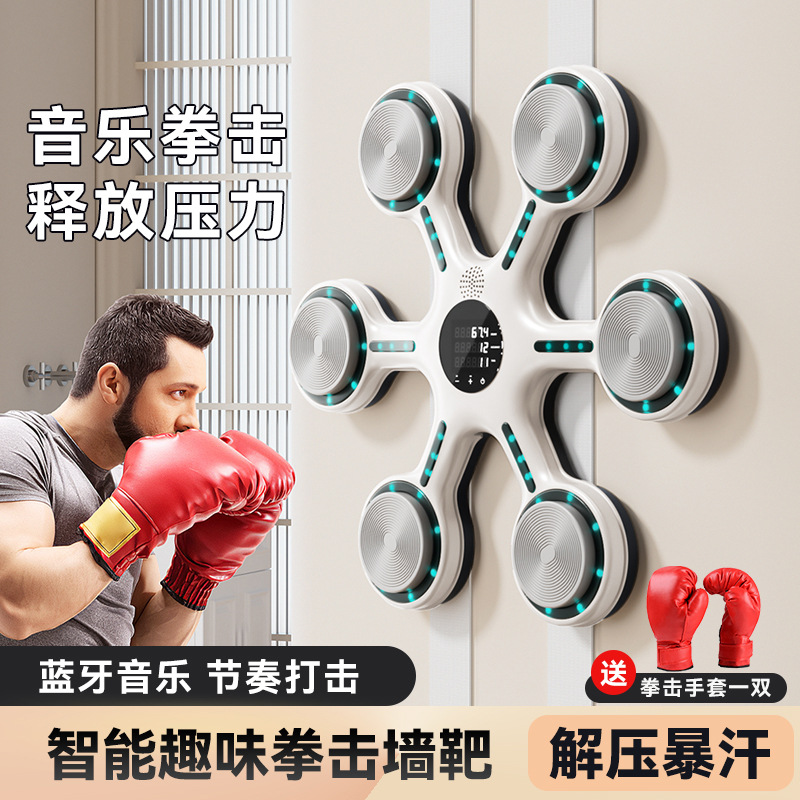 男生锻炼身体健身器材大全智能蓝牙音乐靶解压训练器墙上拳击靶墙