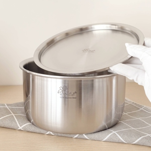维乐仕18/10不锈钢汤盆小炖锅煮锅无柄奶锅电磁炉加热14-16-18cm