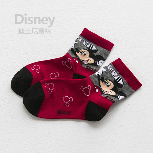 【亏清】正品Disney迪士尼儿童袜子男女童袜宝宝儿童中短袜中筒袜