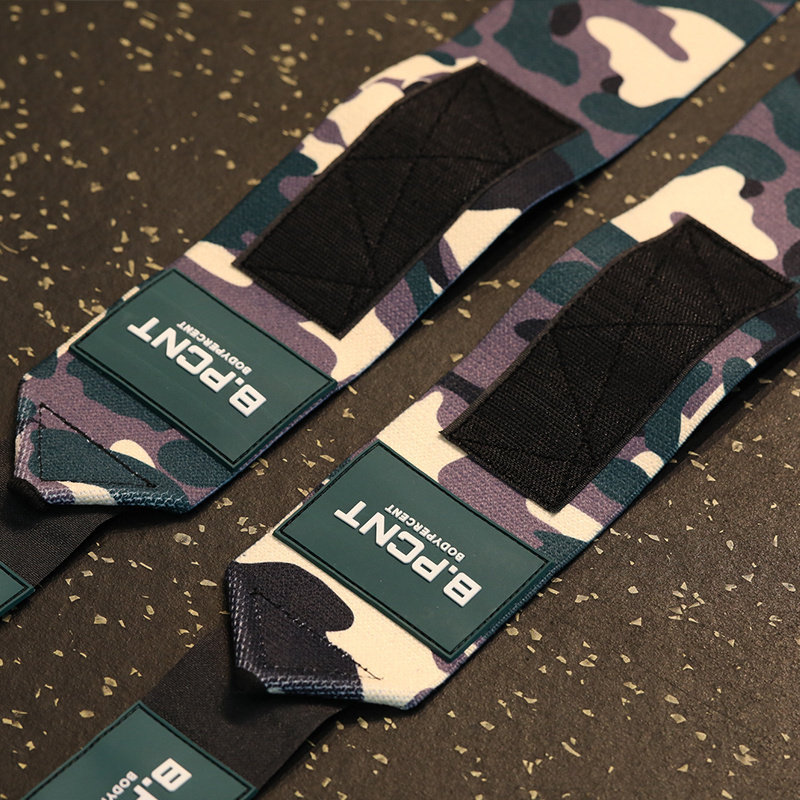 专业卧推健身力量举迷彩加压护腕