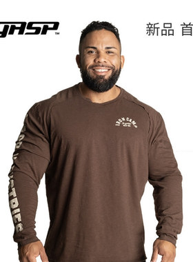 God健身泵感训练长袖男轻薄棉透气健美大码跑步篮球运动打底上衣